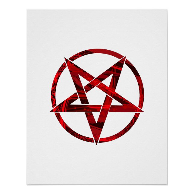 Poster Pentagramme du Diable Rouge (Devant)
