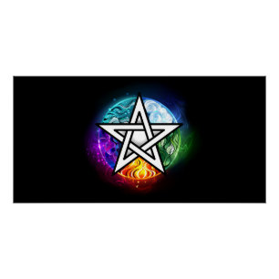 Poster pentagramme du Wiccan