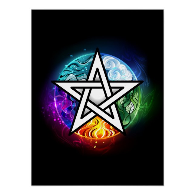 Poster pentagramme du Wiccan (Devant)