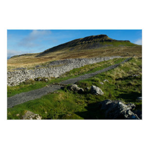 Poster Penyghent vu du sentier qui monte