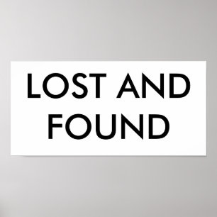 POSTER PERDU ET TROUVÉ