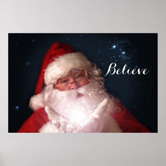 Poster père Noël Christmas Believe (Devant)