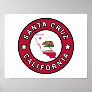 Poster Père Noël Cruz Californie