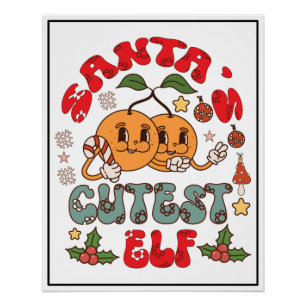 Poster Père Noël Cutest Elf Sublimation-80881