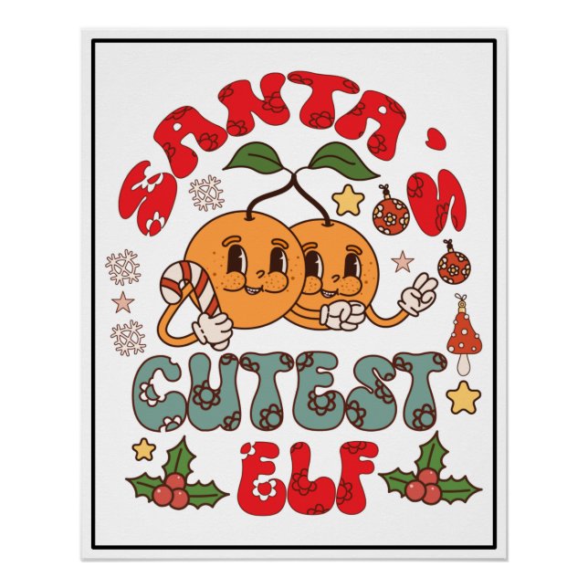 Poster Père Noël Cutest Elf Sublimation-80881 (Devant)