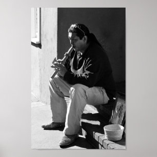 Poster Père Noël Fe Flutist