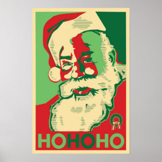 Poster père Noël - HoHoHo