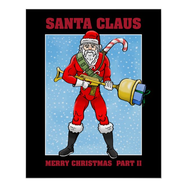 Poster Père Noël Joyeux Noël (Devant)