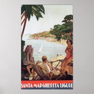 Poster Père Noël Margherita Ligure