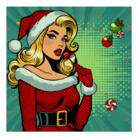 Père Noël Pinup : Pop Art Glam