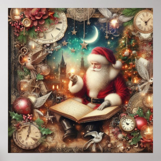 Poster Père Noël vintage (Devant)