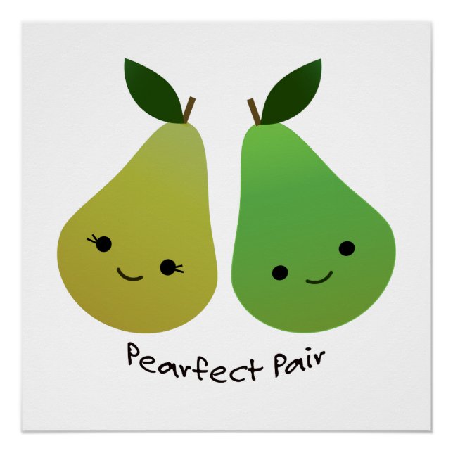 Poster Perfect Pear Kawaii Pears (Devant)