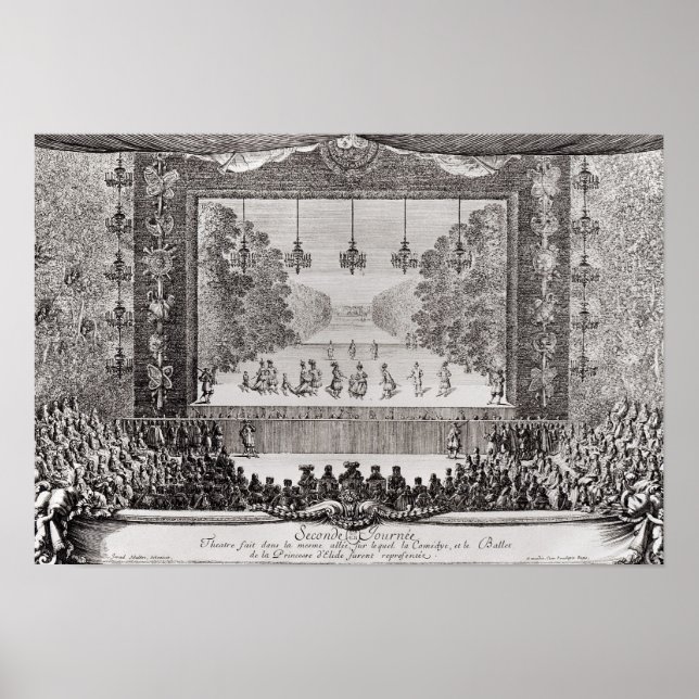 Poster Performance of 'La Princesse Elide' (Devant)