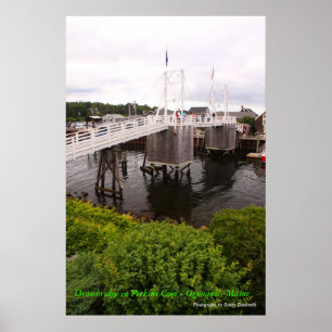 Poster Perkins Cove Drawbridge - Ogunquit maine