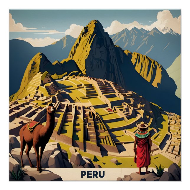 Poster Pérou Machu Picchu (Devant)