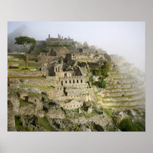 Poster Pérou, Machu Picchu. La citadelle antique de Machu