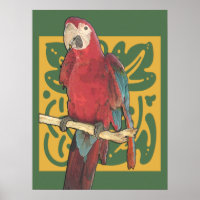 Perroquet Art Nouveau