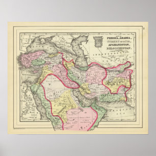 Poster Perse, Arabie, Turquie, Afghanistan, Belochistan