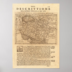Poster Persia Ptolemaeus Claudius Carte Repruduction