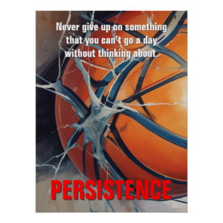 Poster Persistance Basketball Inspiration Motivation