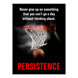 Poster Persistance Basketball Inspiration Motivation