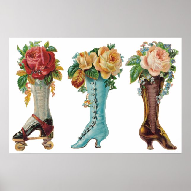 Poster Personnalisable Boots Flower Boots (Devant)