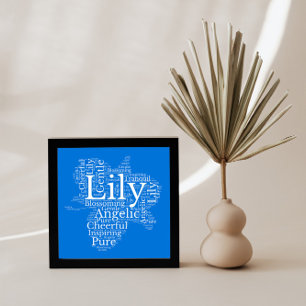 Poster personnalisable Cloud Lily Name