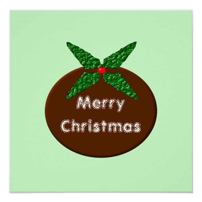 Poster personnalisable du Pudding de Noël (Devant)