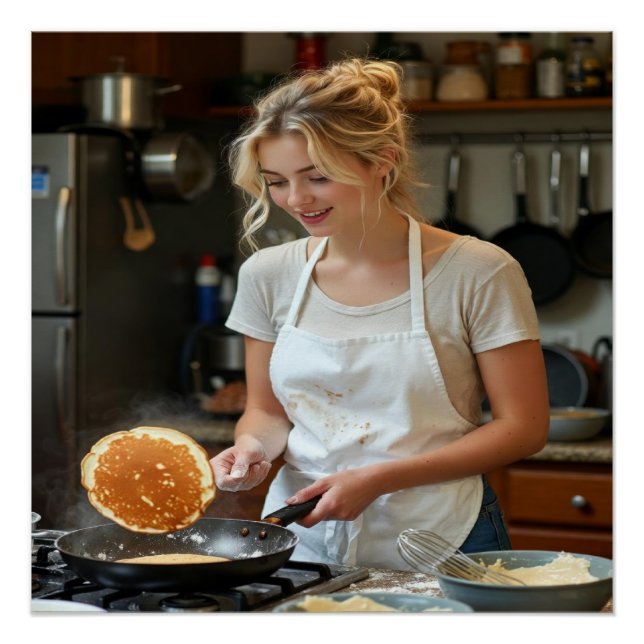 Poster Personnalisation de photo de cuisson de crêpes (Devant)