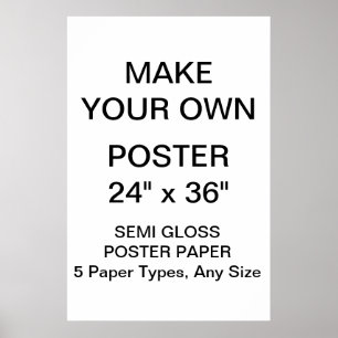 Poster personnalisé 24" x 36" Semi-brillant