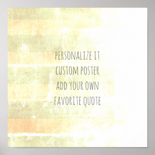 poster personnalisé ajouter votre citation rayures (Devant)
