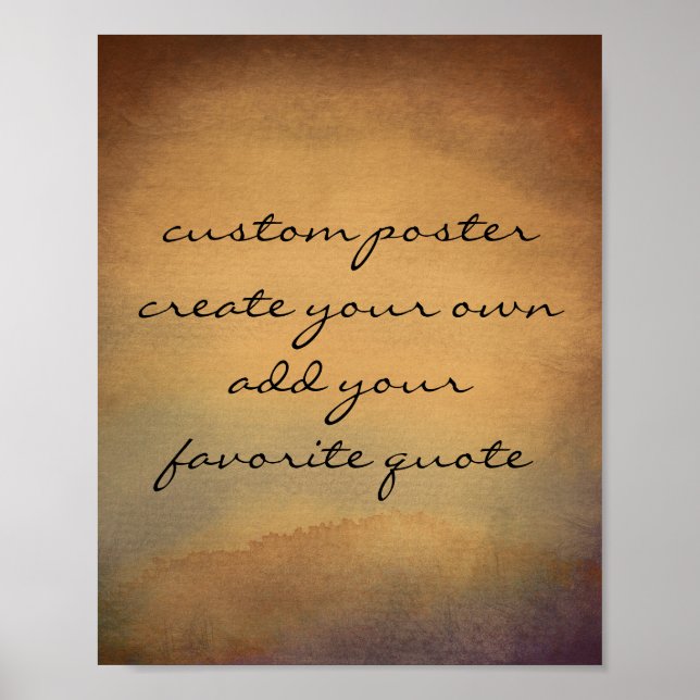 poster personnalisé ajouter votre devis aquarelle (Devant)