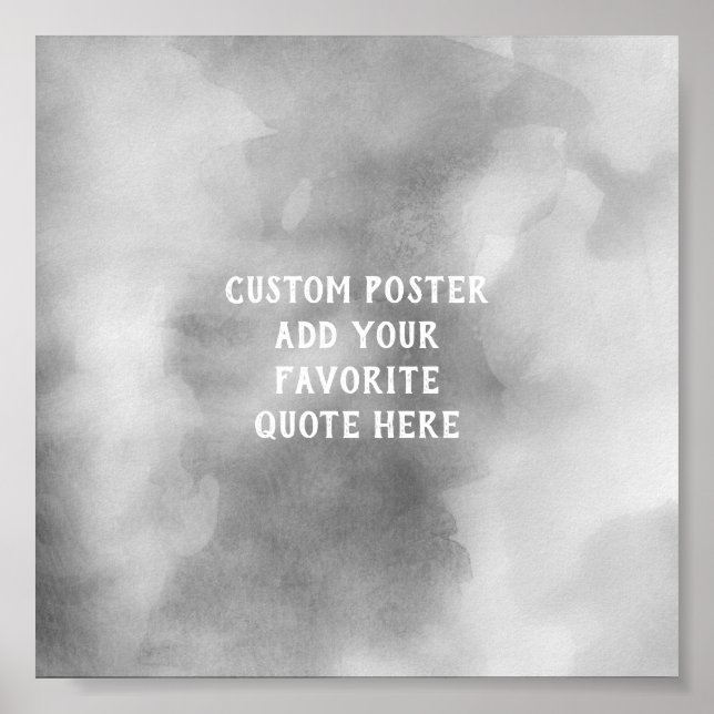 poster personnalisé ajouter votre devis aquarelle  (Devant)