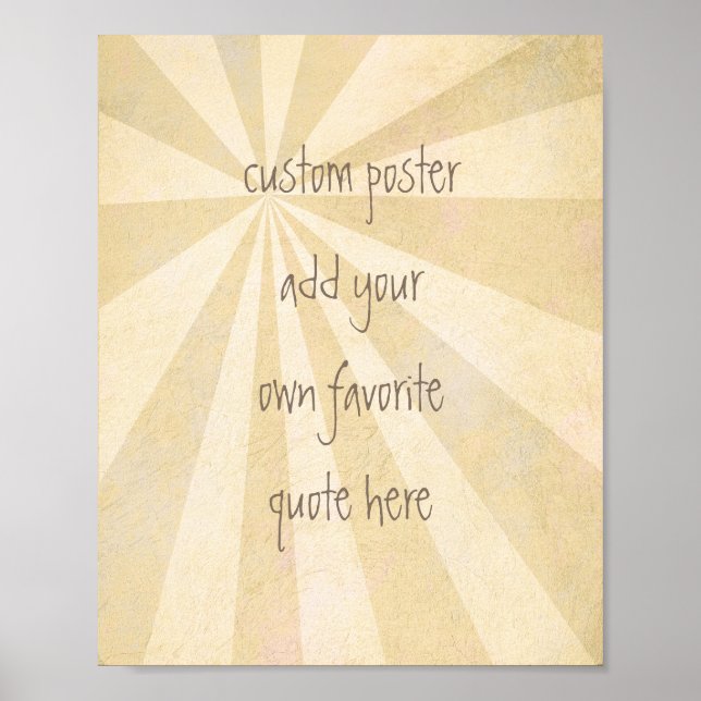 poster personnalisé ajouter votre propre citation  (Devant)