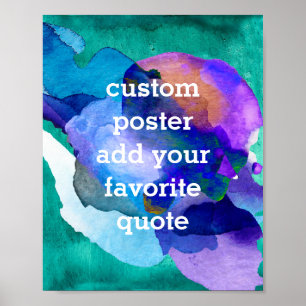 poster personnalisé ajouter votre propre devis aqu