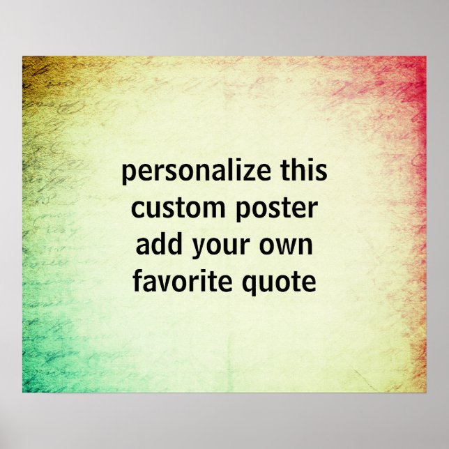 poster personnalisé ajouter votre propre typograph (Devant)