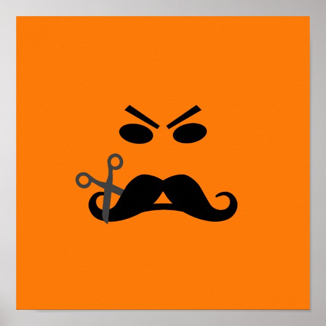Poster personnalisé Angry Mustache (Devant)