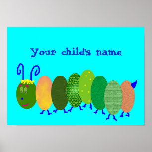 Poster personnalisé Aqua Caterpillar