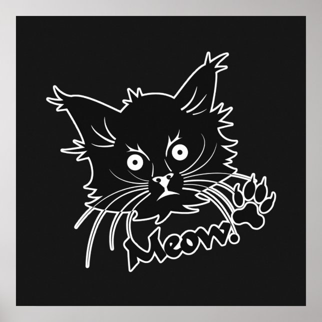 Poster personnalisé Black Cat (Devant)