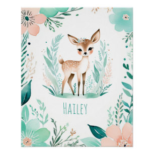 Poster personnalisé Boho Baby - Fawn Design