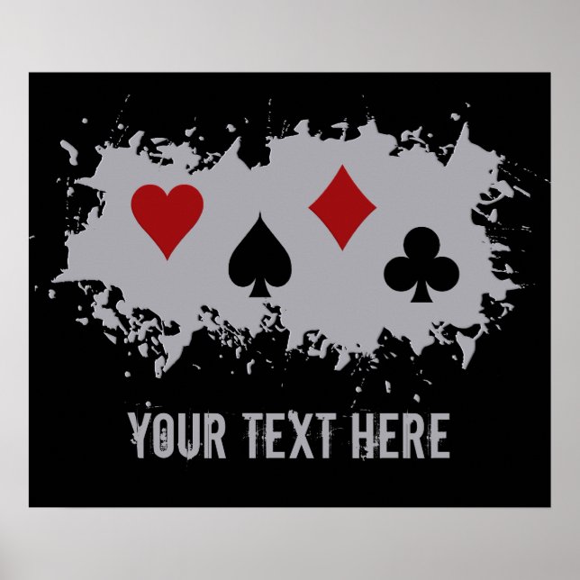 Poster personnalisé Card Splash (Devant)