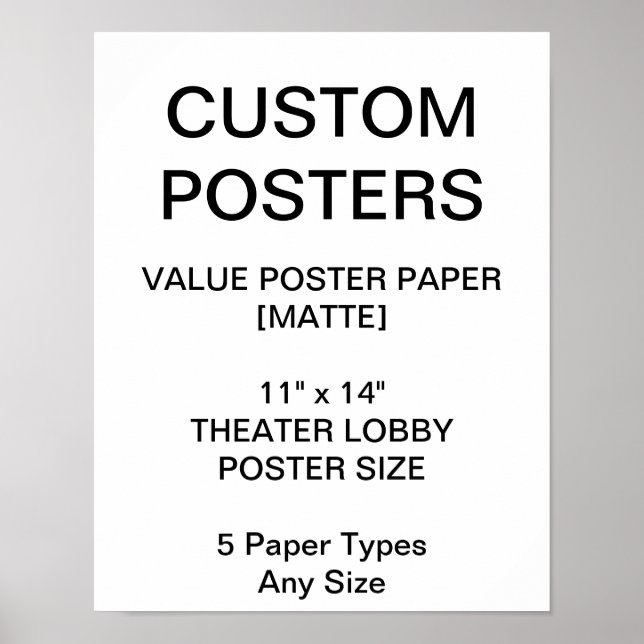 Poster personnalisé de 11 po x 14 po (Devant)