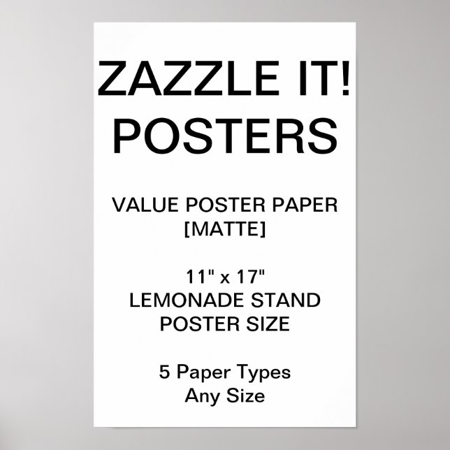 Poster personnalisé de 11 po x 17 po (Devant)