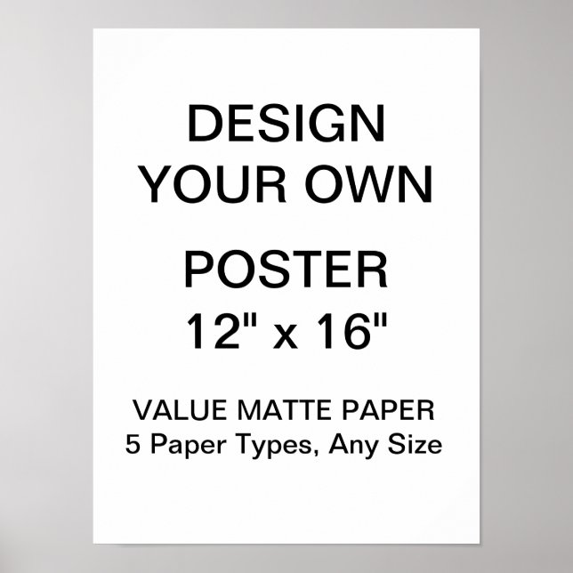 Poster personnalisé de 12 po x 16 po (Devant)