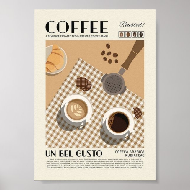 Poster personnalisé de café | Imprimer Matte Giclé (Devant)