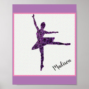 Poster personnalisé de la danseuse Faux Sparkle
