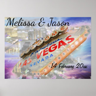 Poster personnalisé de la fête de Las Vegas