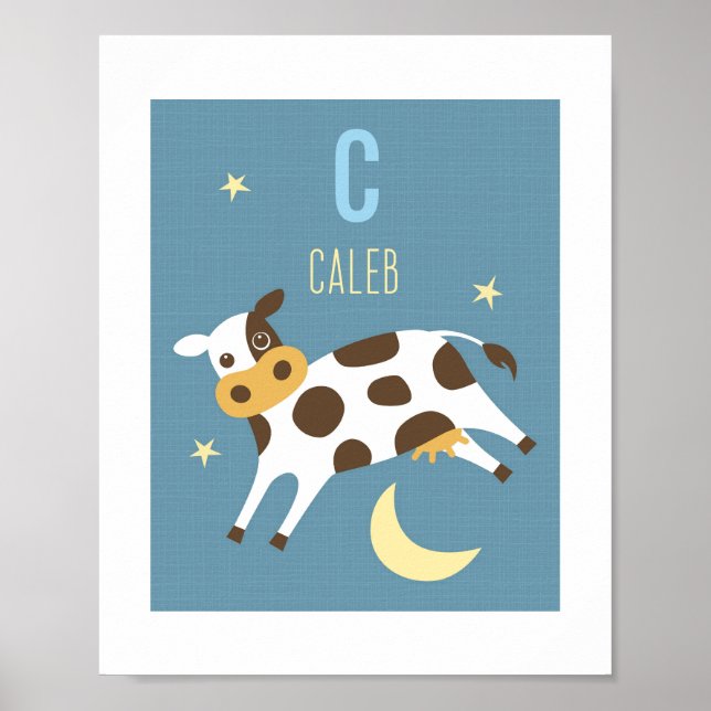 Poster personnalisé de la vache (Devant)