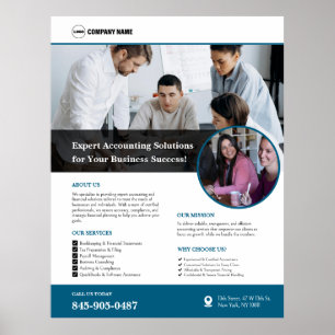 Poster personnalisé des services de comptabilité