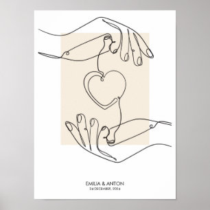 Poster personnalisé du couple